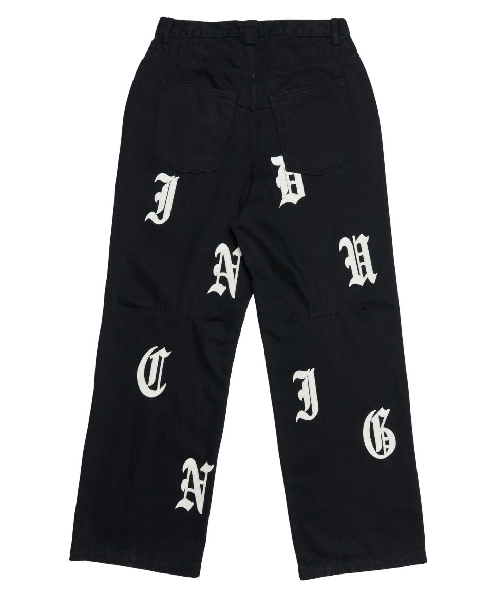 MUSINSA公式 | SCHISM INDUCING SCHISM PATCH JEANS BLACK