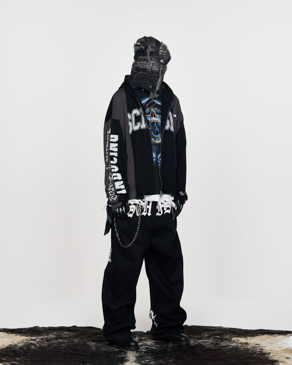 MUSINSA公式 | SCHISM INDUCING SCHISM PATCH JEANS BLACK