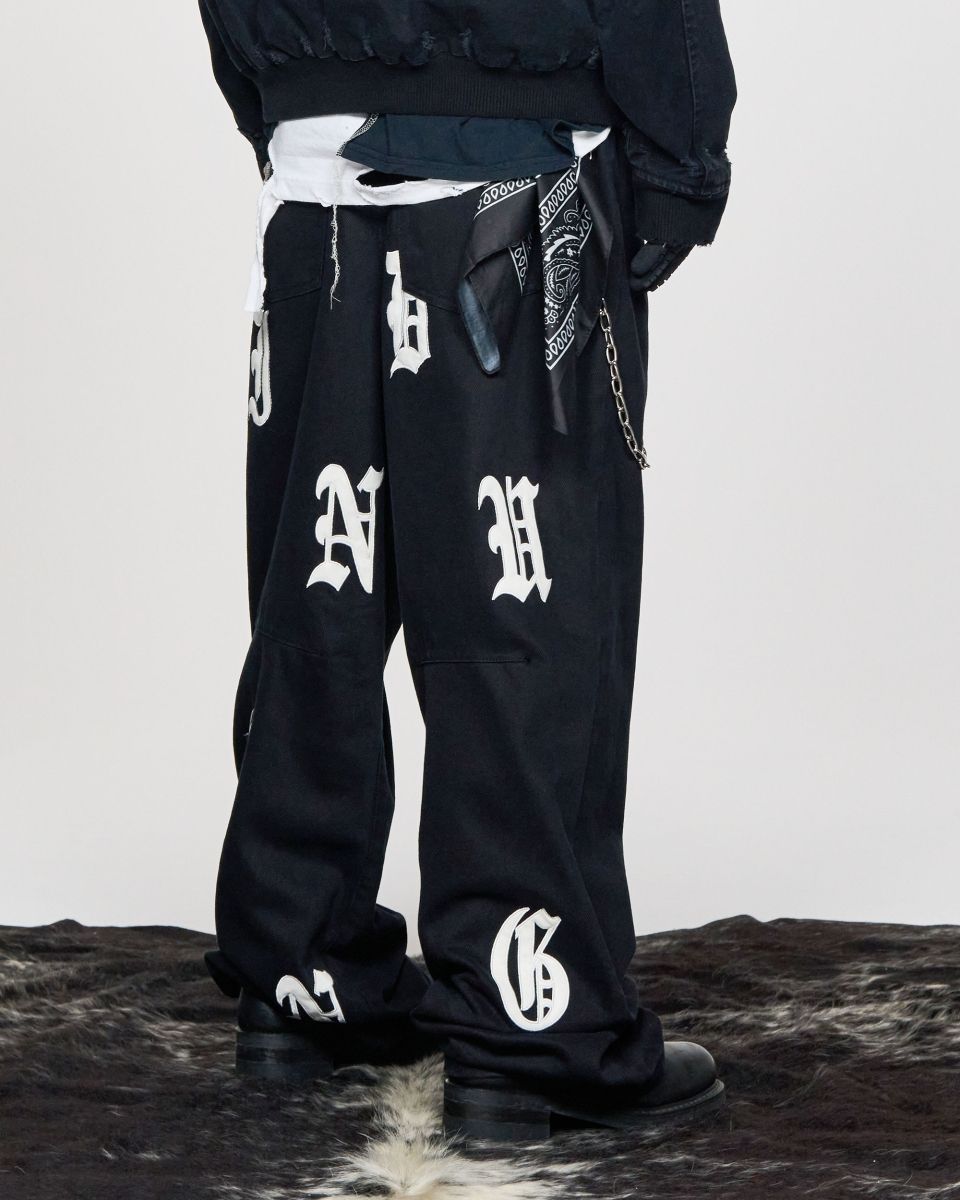 MUSINSA公式 | SCHISM INDUCING SCHISM PATCH JEANS BLACK