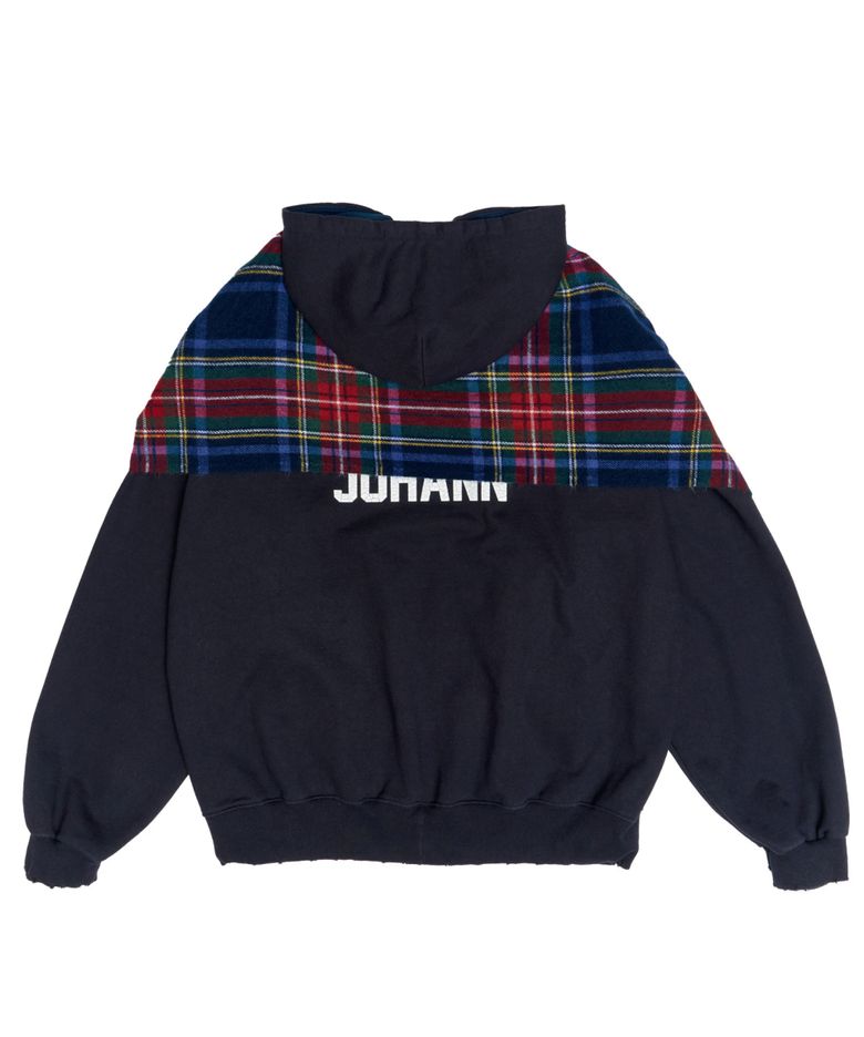 MUSINSA公式 | SCHISM INDUCING MUFFLER HOODIE NAVY