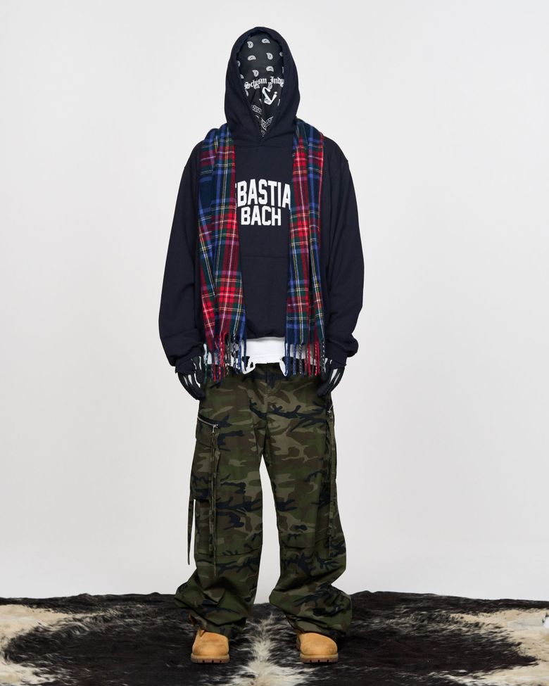 MUSINSA公式 | SCHISM INDUCING MUFFLER HOODIE NAVY