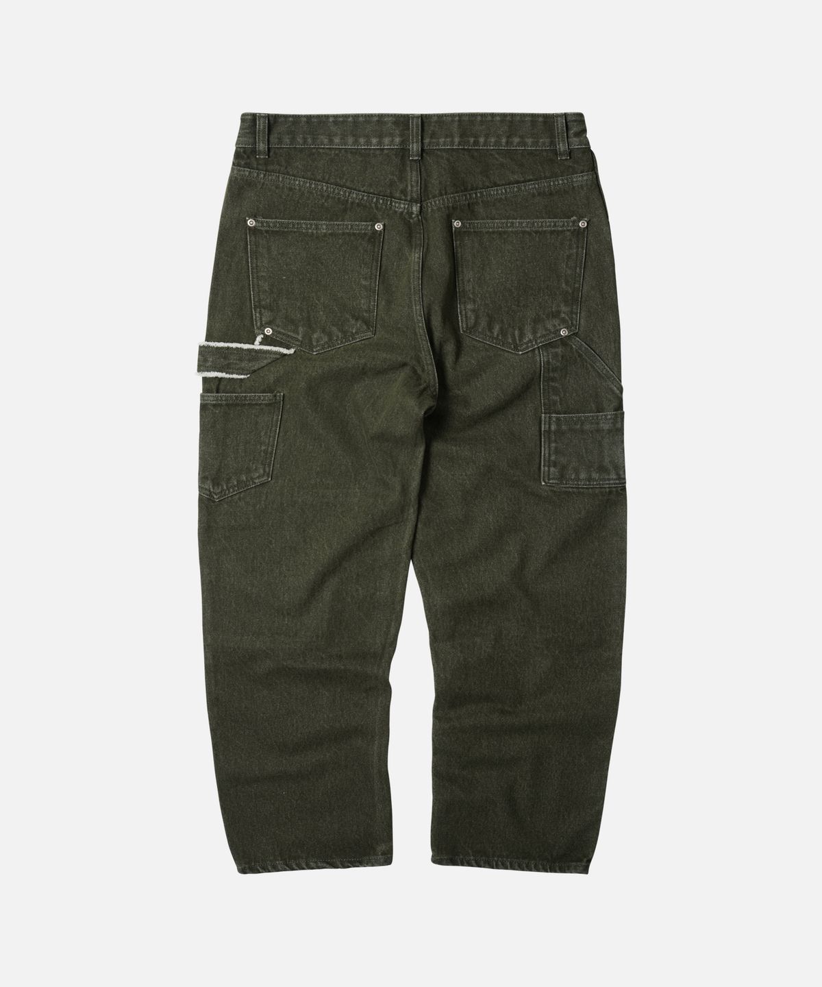 프리즘웍스(FRIZMWORKS) WASHED DENIM DOUBLE KNEE PANTS _ WASHED OLIVE
