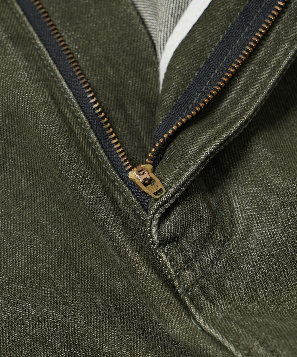 프리즘웍스(FRIZMWORKS) WASHED DENIM DOUBLE KNEE PANTS _ WASHED OLIVE