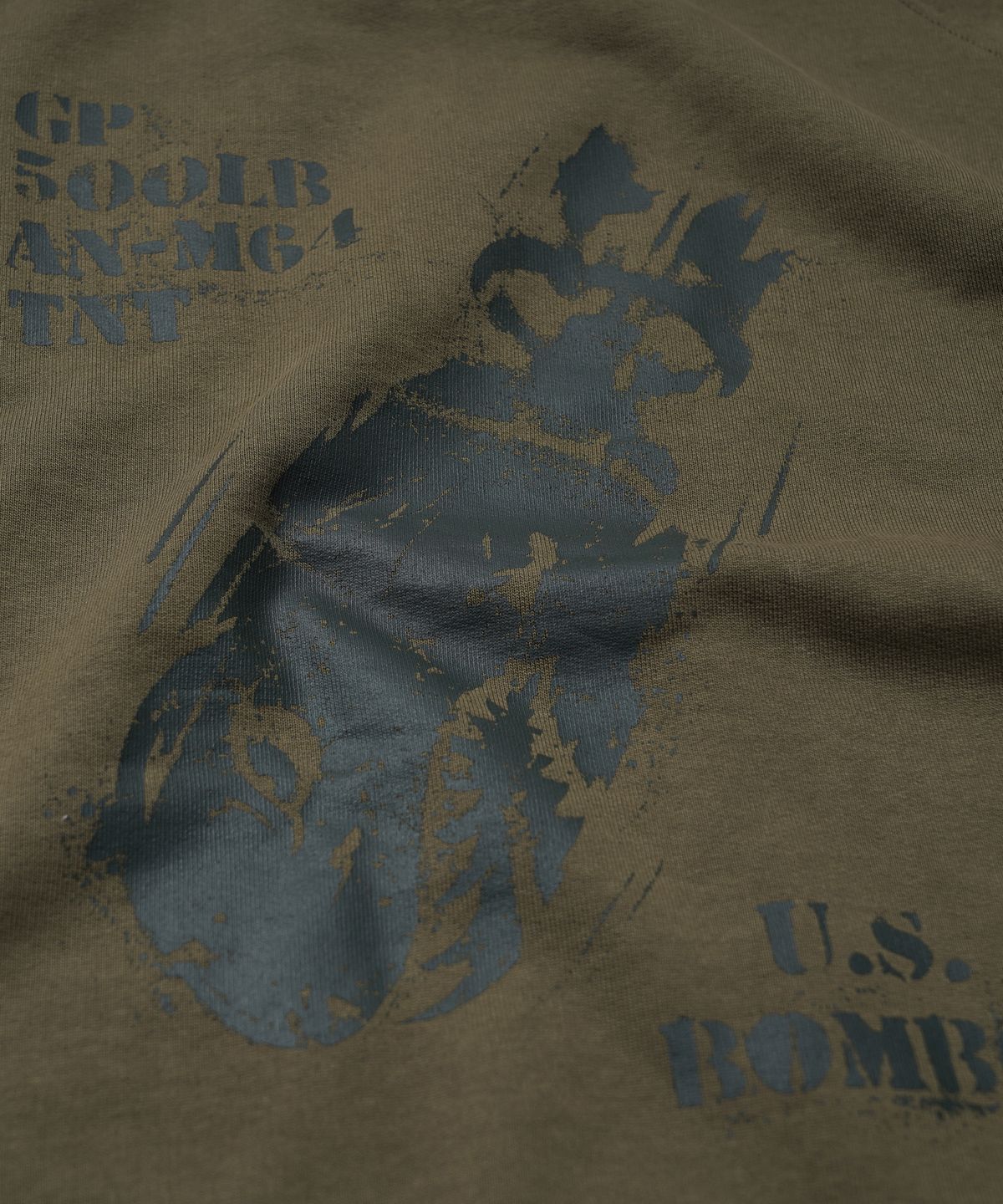 프리즘웍스(FRIZMWORKS) BOMBS AWAY SWEATSHIRT _ OLIVE