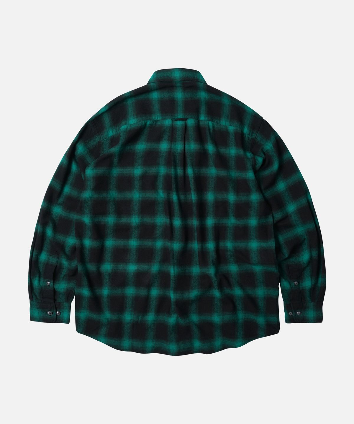 프리즘웍스(FRIZMWORKS) OMBRE FLANNEL RELAXED SHIRT _ GREEN