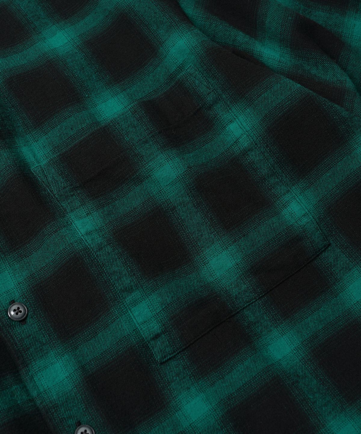 프리즘웍스(FRIZMWORKS) OMBRE FLANNEL RELAXED SHIRT _ GREEN