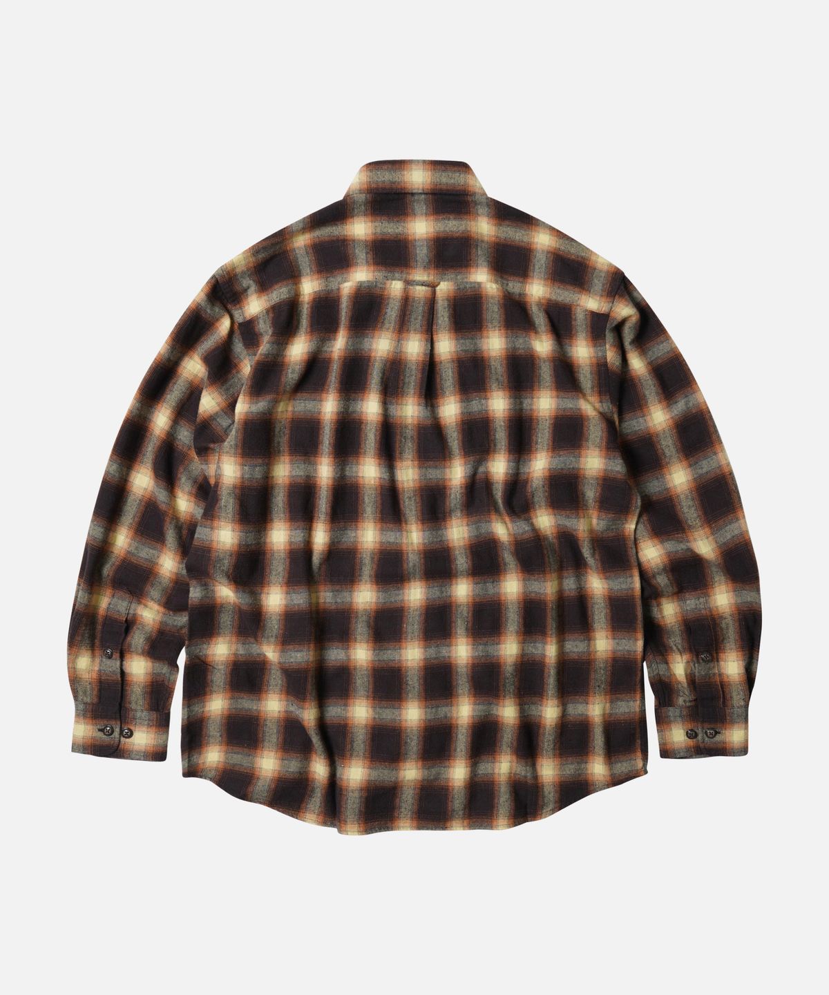 프리즘웍스(FRIZMWORKS) OMBRE FLANNEL RELAXED SHIRT _ BROWN