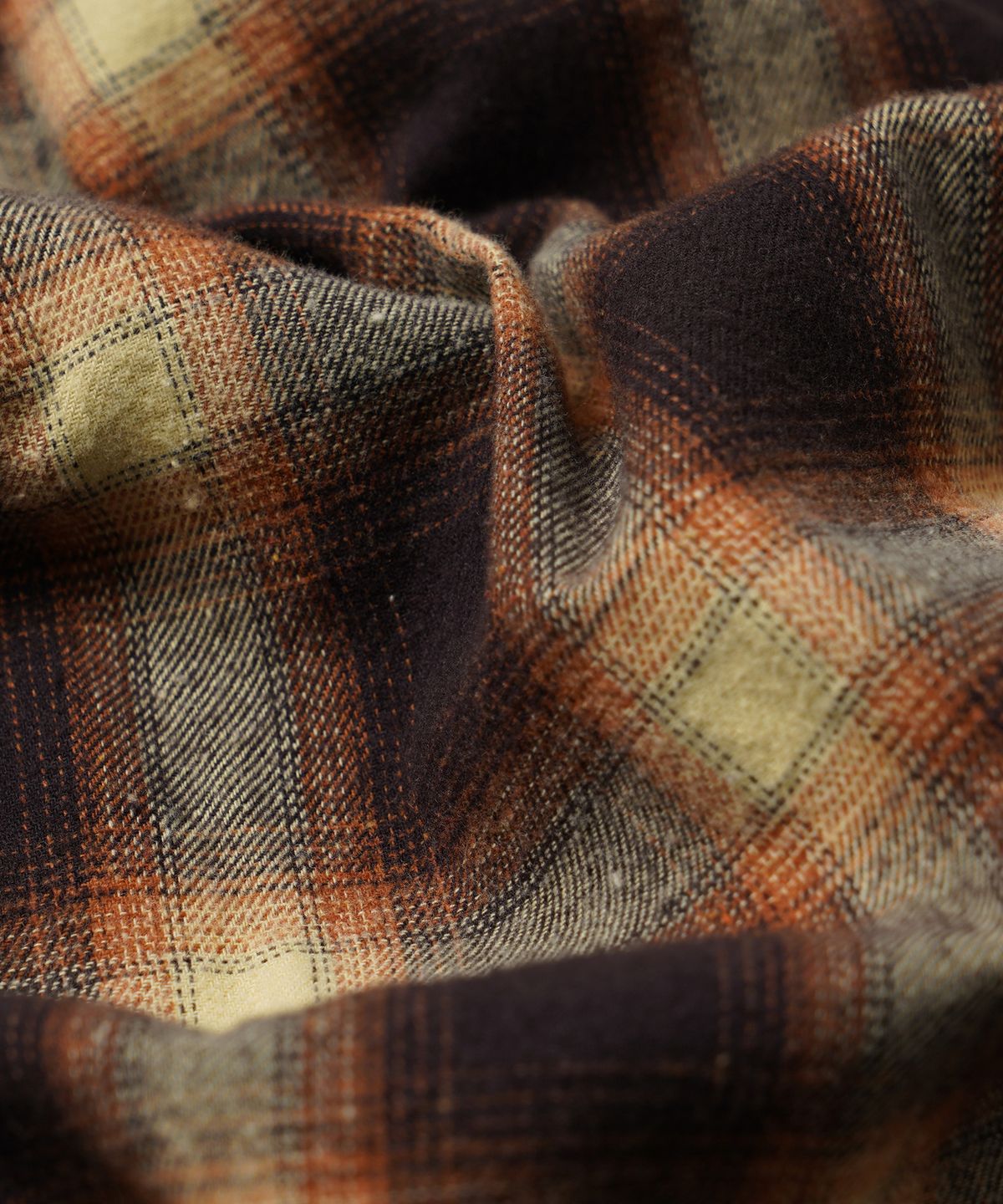 프리즘웍스(FRIZMWORKS) OMBRE FLANNEL RELAXED SHIRT _ BROWN