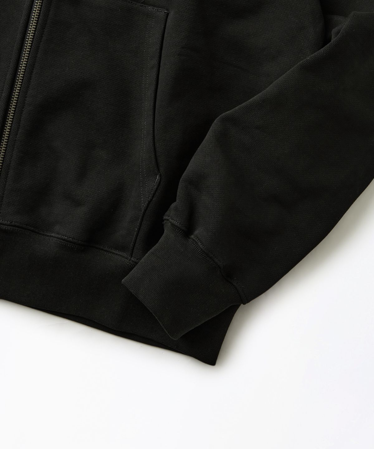 아웃스탠딩(OUTSTANDING) AUTHENTIC COMFORT HOOD ZIP SWEAT_BLACK