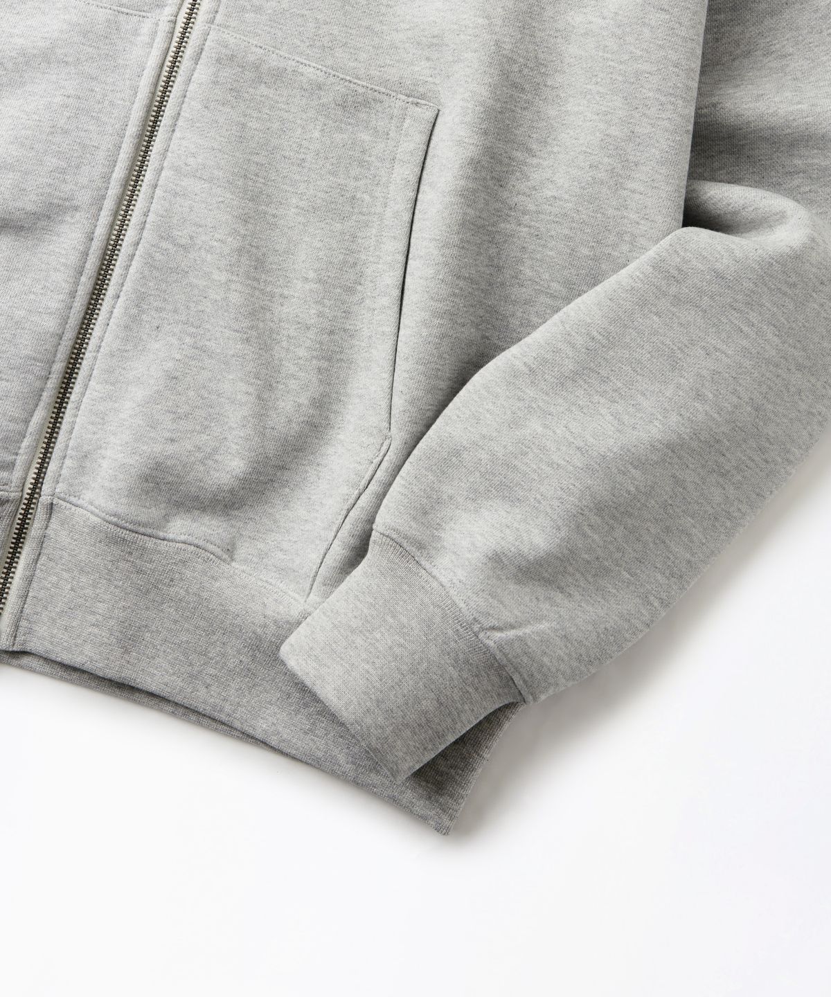 아웃스탠딩(OUTSTANDING) AUTHENTIC COMFORT HOOD ZIP SWEAT_3%MELANGE GRAY