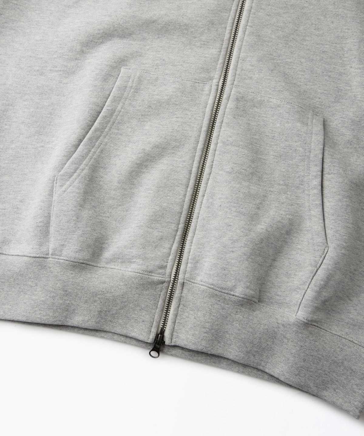 아웃스탠딩(OUTSTANDING) AUTHENTIC COMFORT HOOD ZIP SWEAT_3%MELANGE GRAY