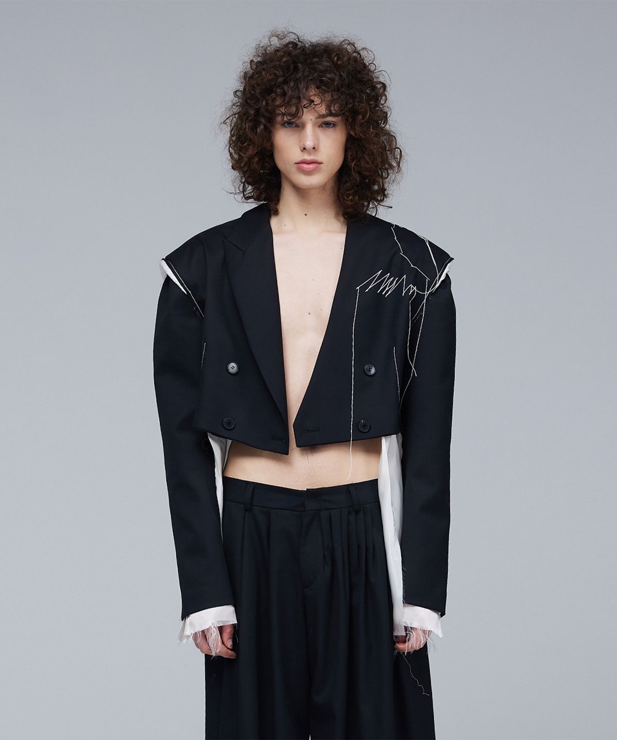 므아므(MMAM) Line crop origami blazer