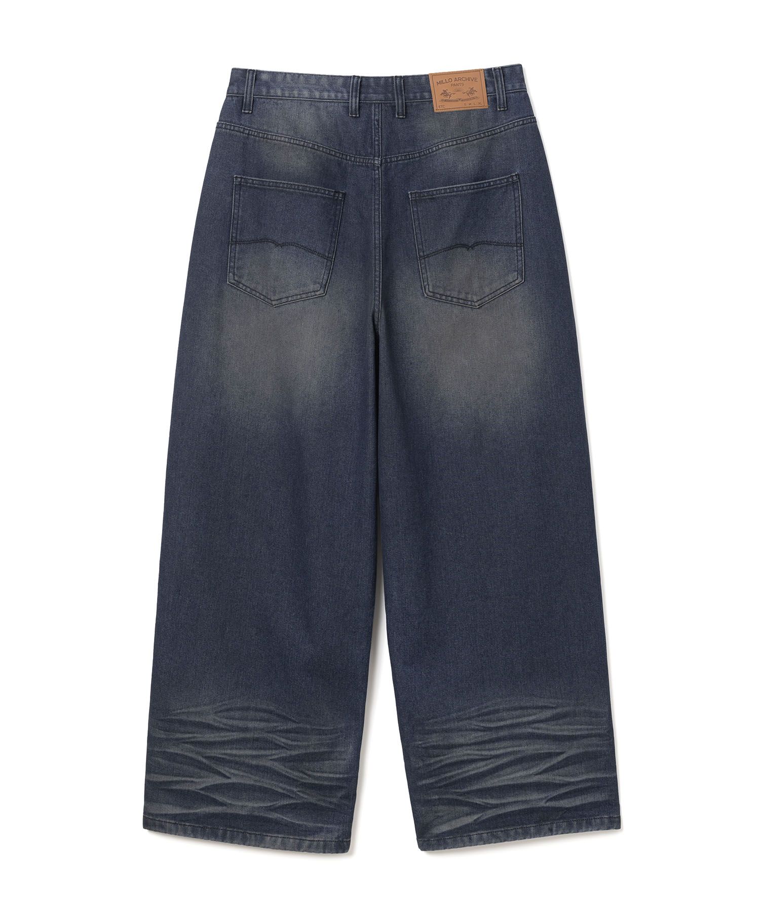 MUSINSA | MILLO ARCHIVE Diagonal Fade Denim Pants [Washed Blue]