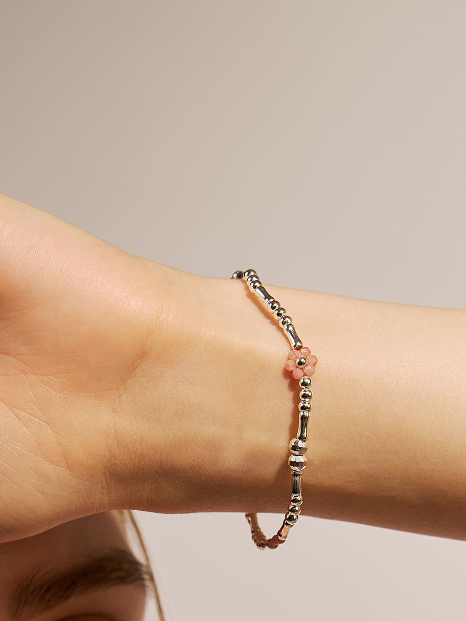 ★Hei★ [sv925] crystal flowers bracelet MUSINSA | HEI [sv925] crystal flowers bracelet