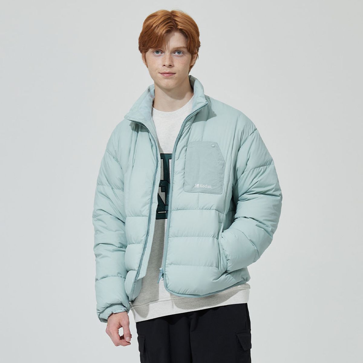코닥(KODAK) 스탠넥 중경량 다운 자켓 MINT GREEN