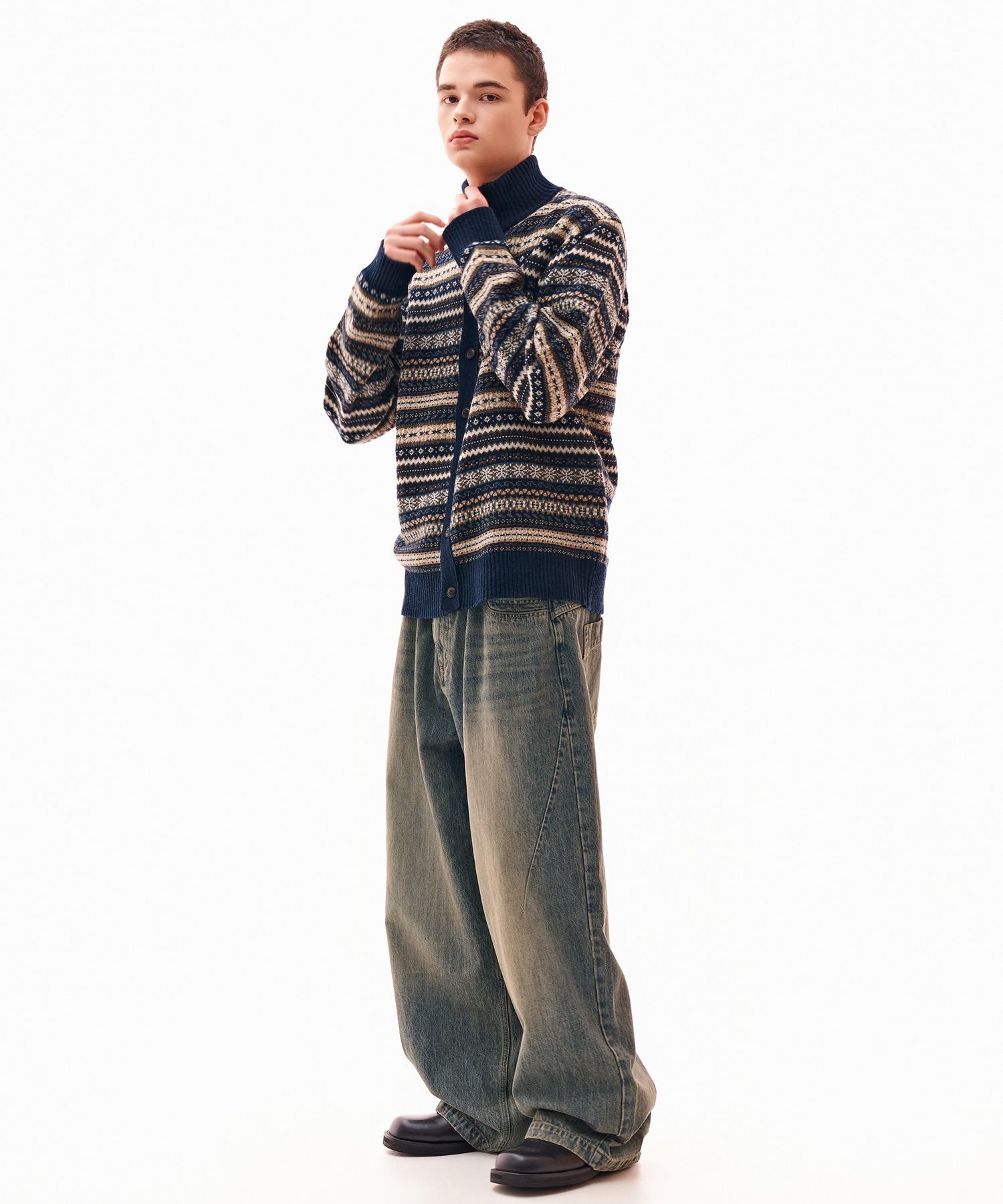 デニム・ジーパン Balloon wide fit denim pants yellow blue MUSINSA | TAKEASY Balloon wide fit denim pants (yellow blue)
