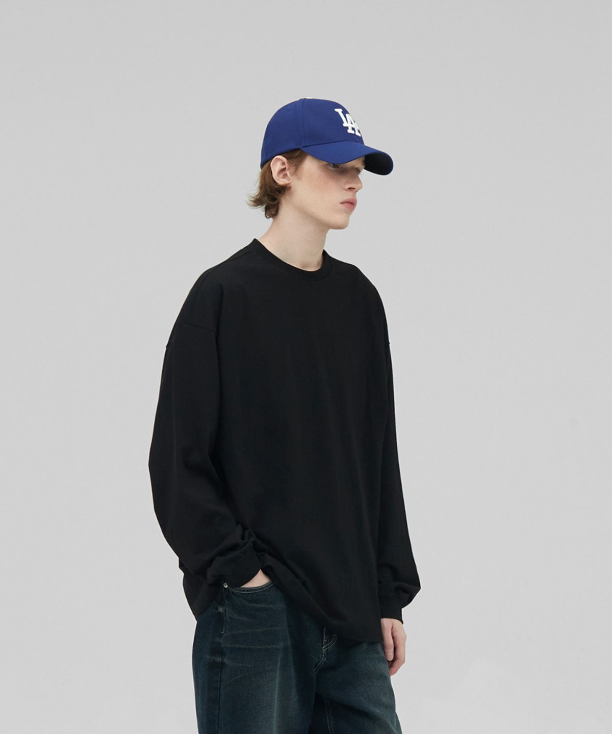 스탠즈(STENDS) [M~4XL] 헤비 롱 슬리브 티셔츠_블랙