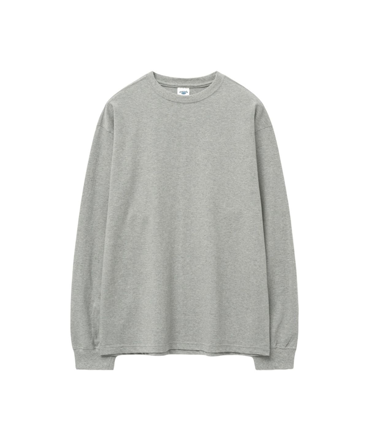 스탠즈(STENDS) [M~4XL] 헤비 롱 슬리브 티셔츠_메란지 그레이