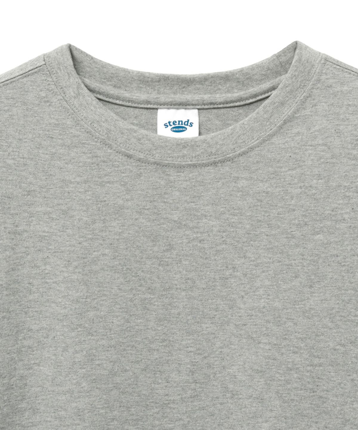 스탠즈(STENDS) [M~4XL] 헤비 롱 슬리브 티셔츠_메란지 그레이