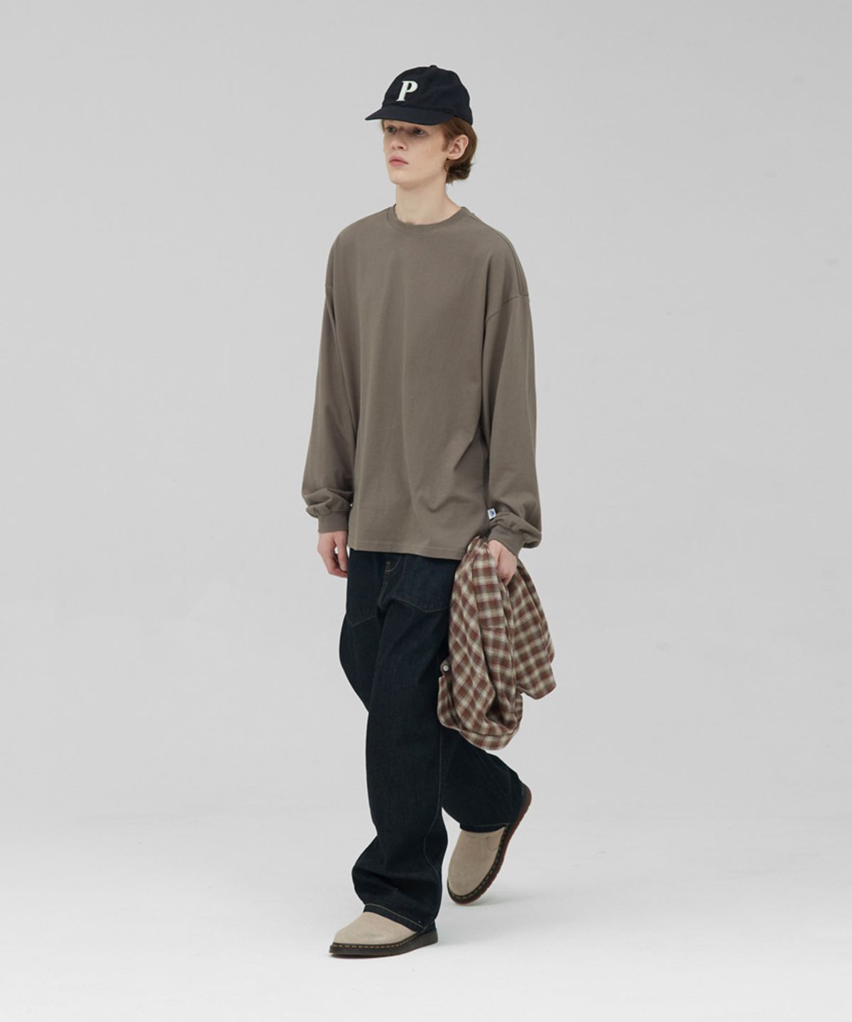 스탠즈(STENDS) [M~4XL] 헤비 롱 슬리브 티셔츠_애쉬 브라운