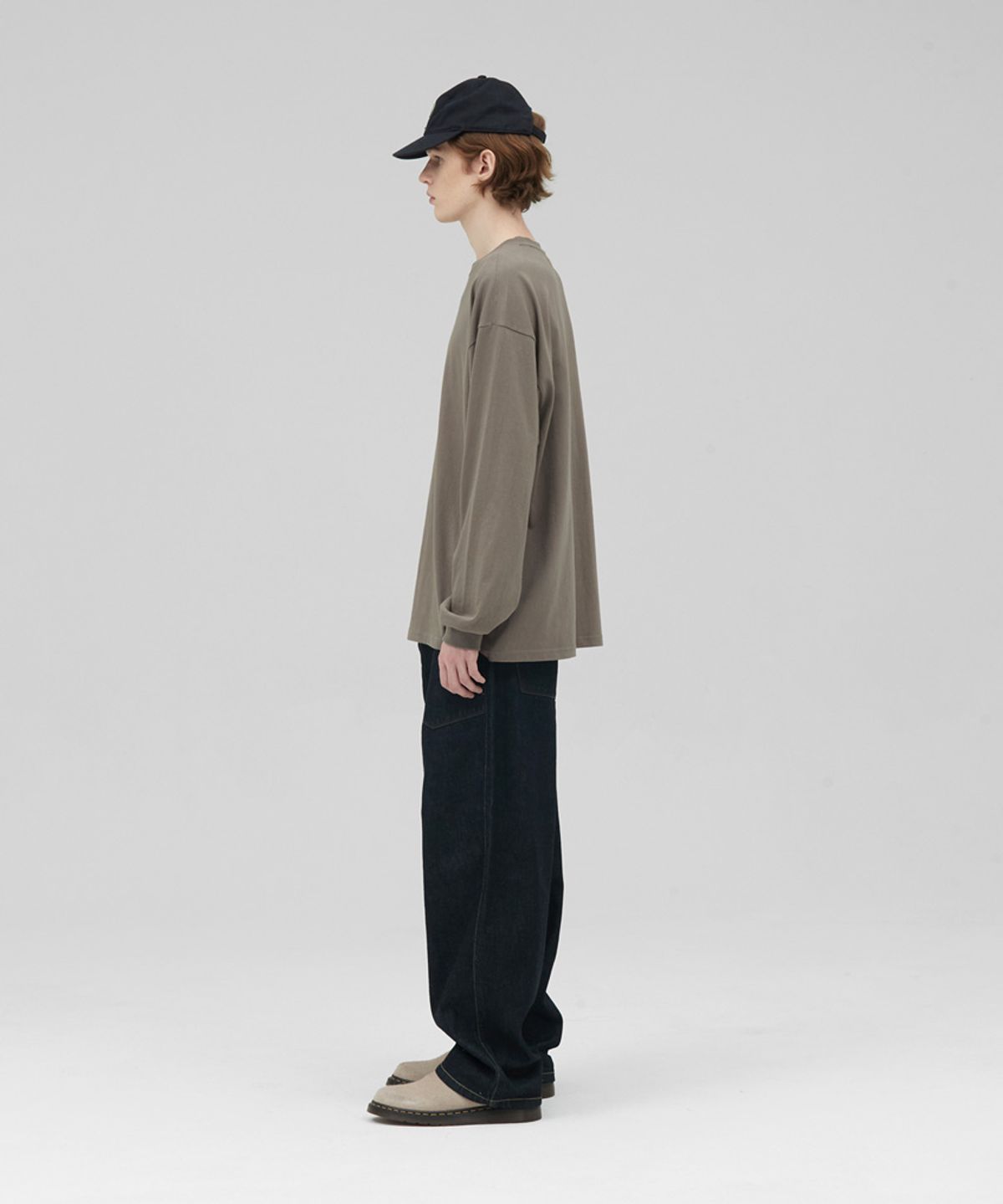스탠즈(STENDS) [M~4XL] 헤비 롱 슬리브 티셔츠_애쉬 브라운