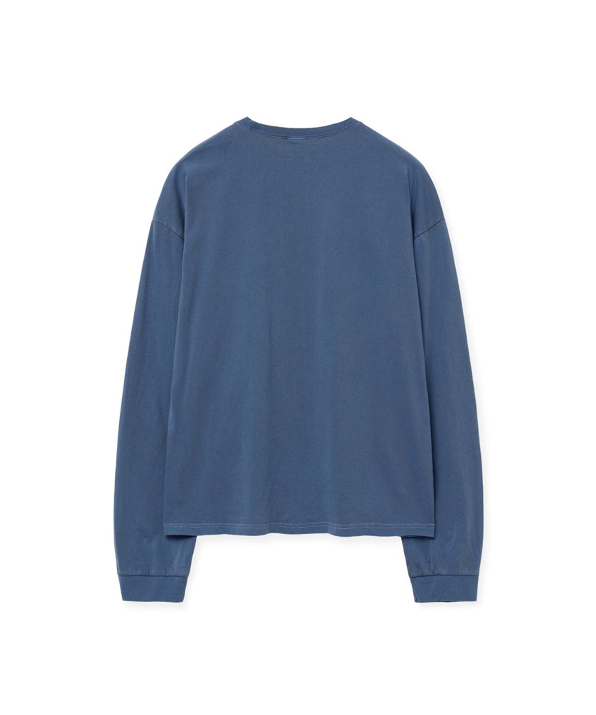 스탠즈(STENDS) [M~4XL] 피그먼트 롱 슬리브 포켓  티셔츠_네이비