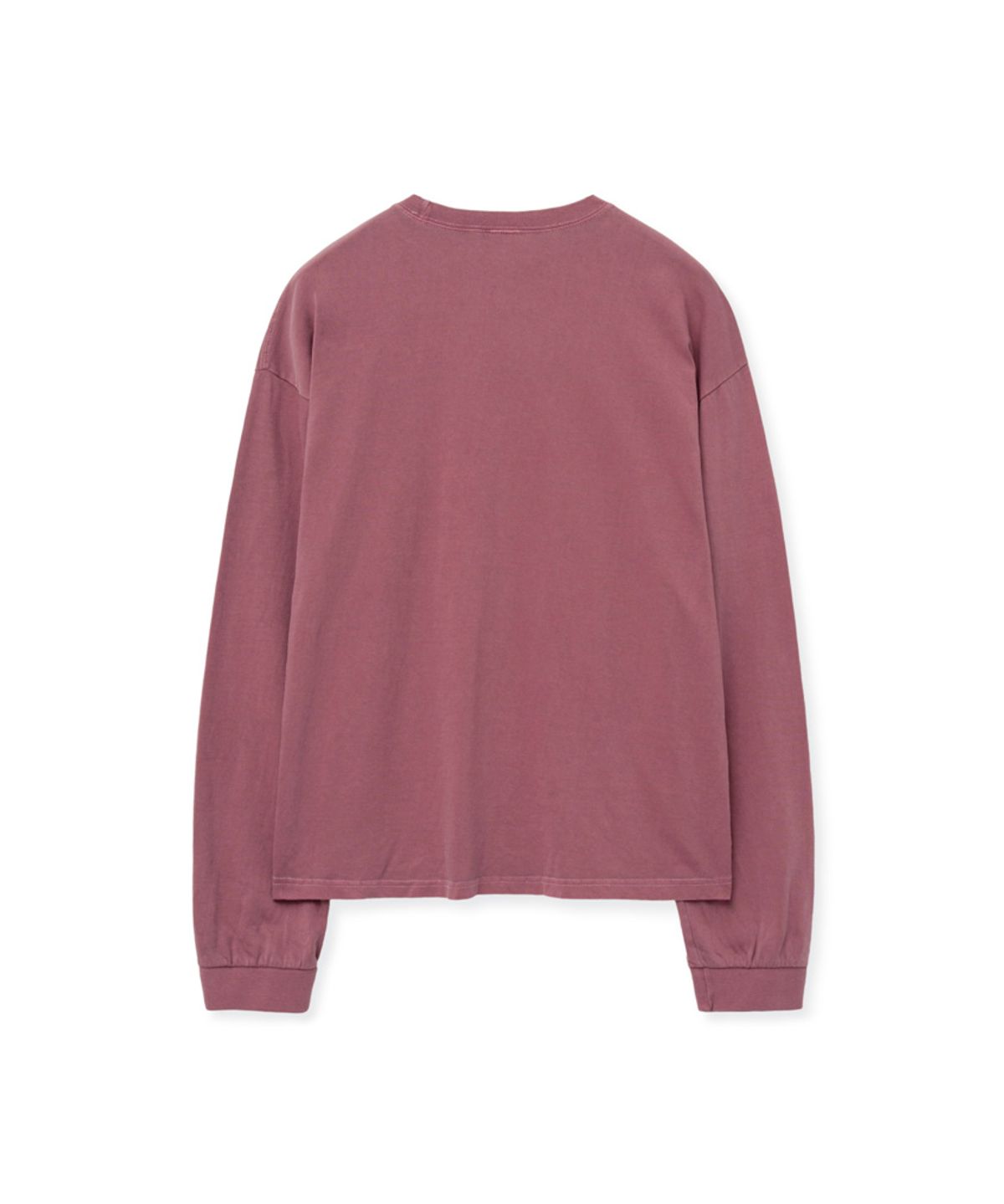 스탠즈(STENDS) [M~4XL] 피그먼트 롱 슬리브 포켓  티셔츠_레드