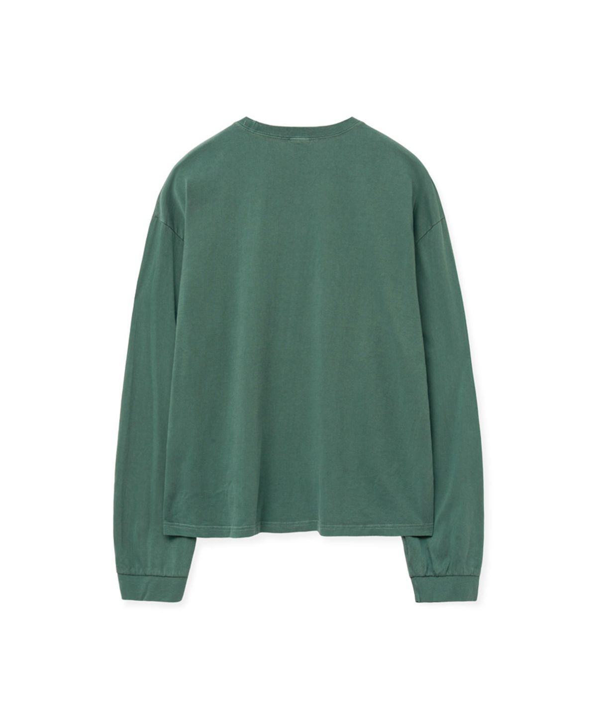 스탠즈(STENDS) [M~4XL] 피그먼트 롱 슬리브 포켓  티셔츠_그린