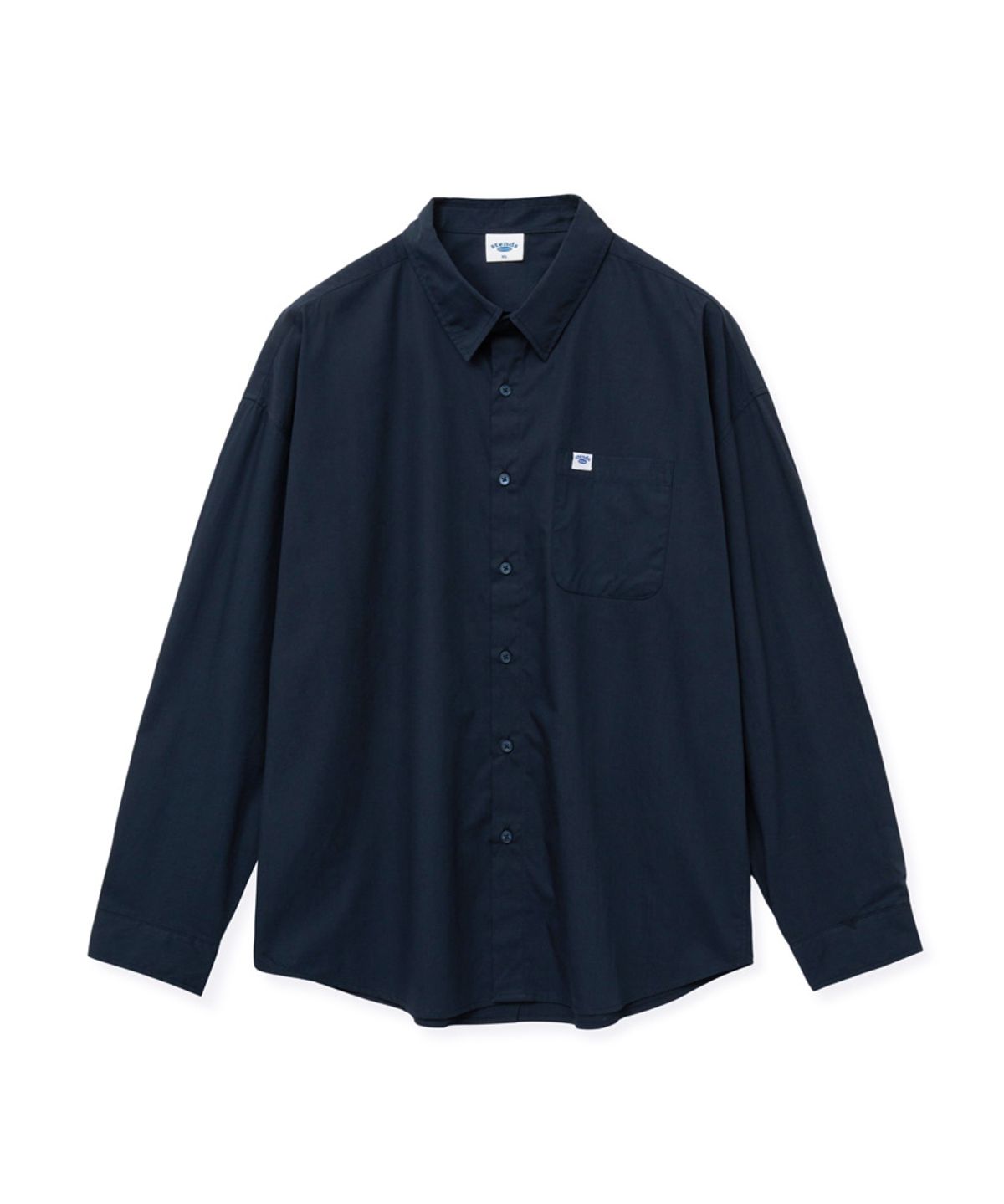 스탠즈(STENDS) [M~4XL] 플로우 코튼 셔츠_네이비