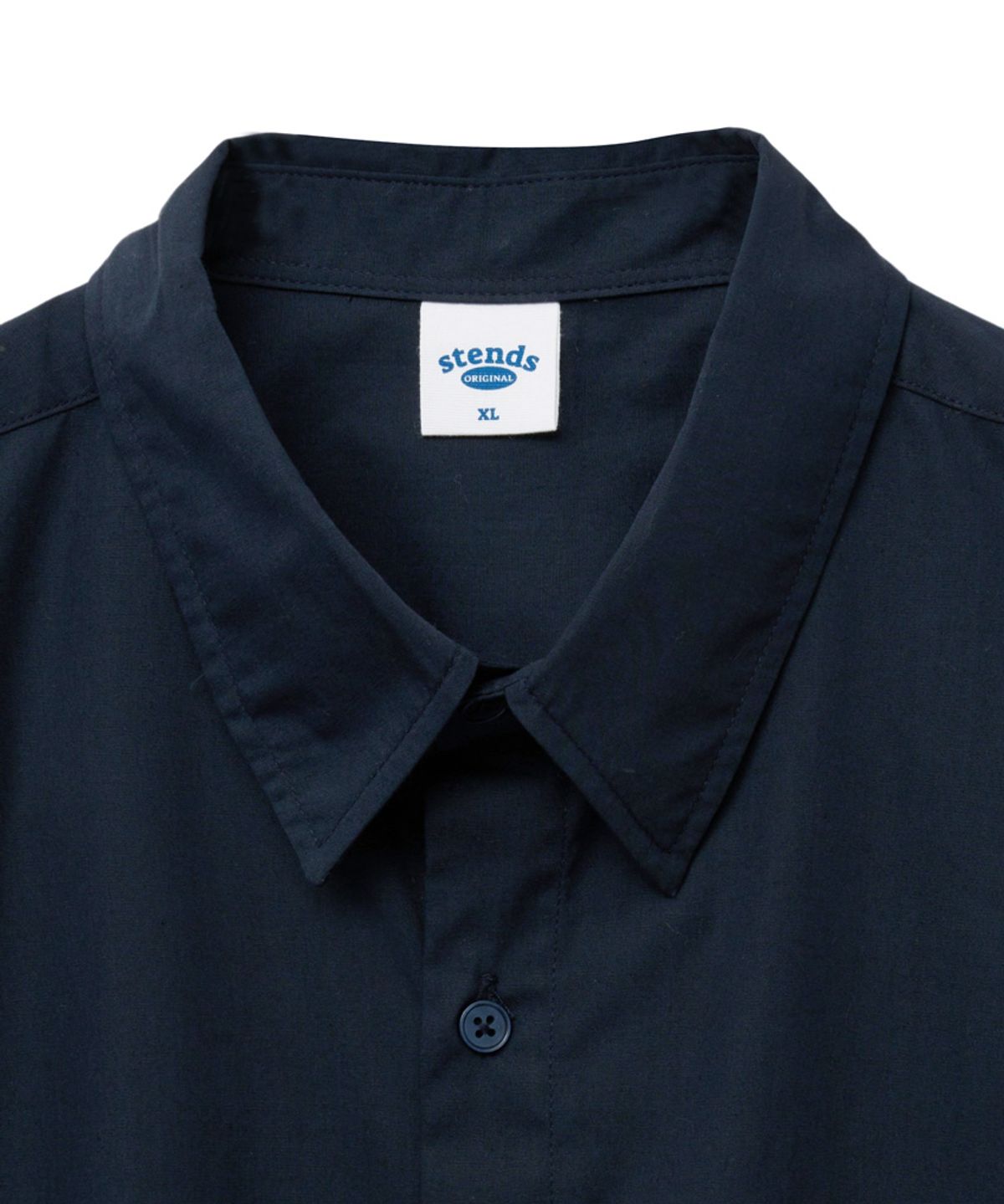 스탠즈(STENDS) [M~4XL] 플로우 코튼 셔츠_네이비