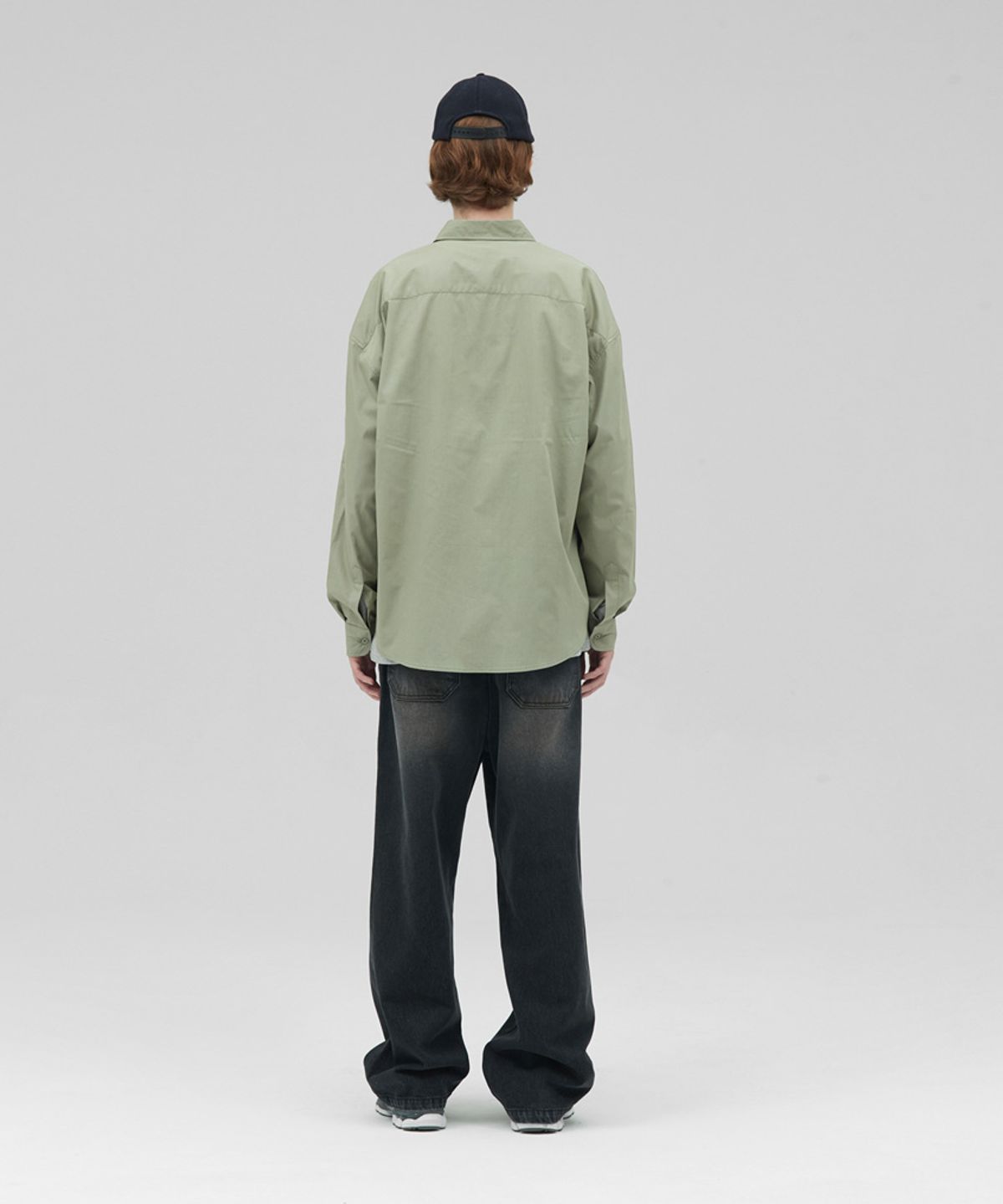 스탠즈(STENDS) [M~4XL] 플로우 코튼 셔츠_카키