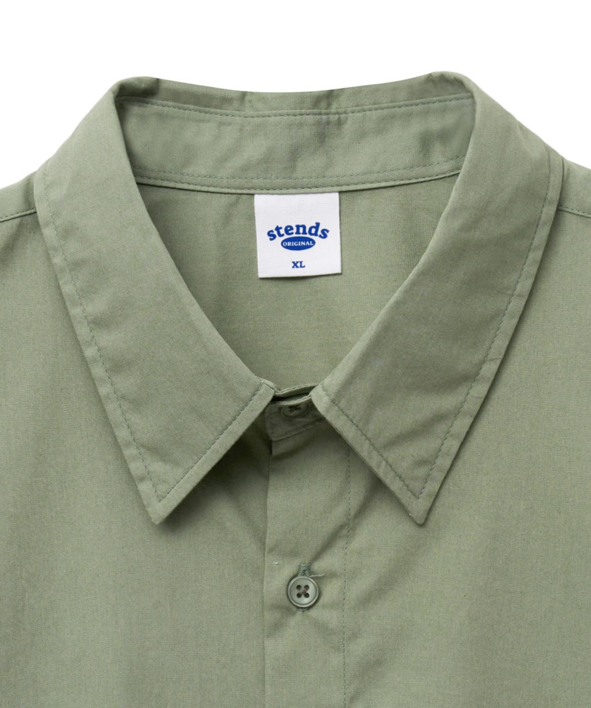 스탠즈(STENDS) [M~4XL] 플로우 코튼 셔츠_카키