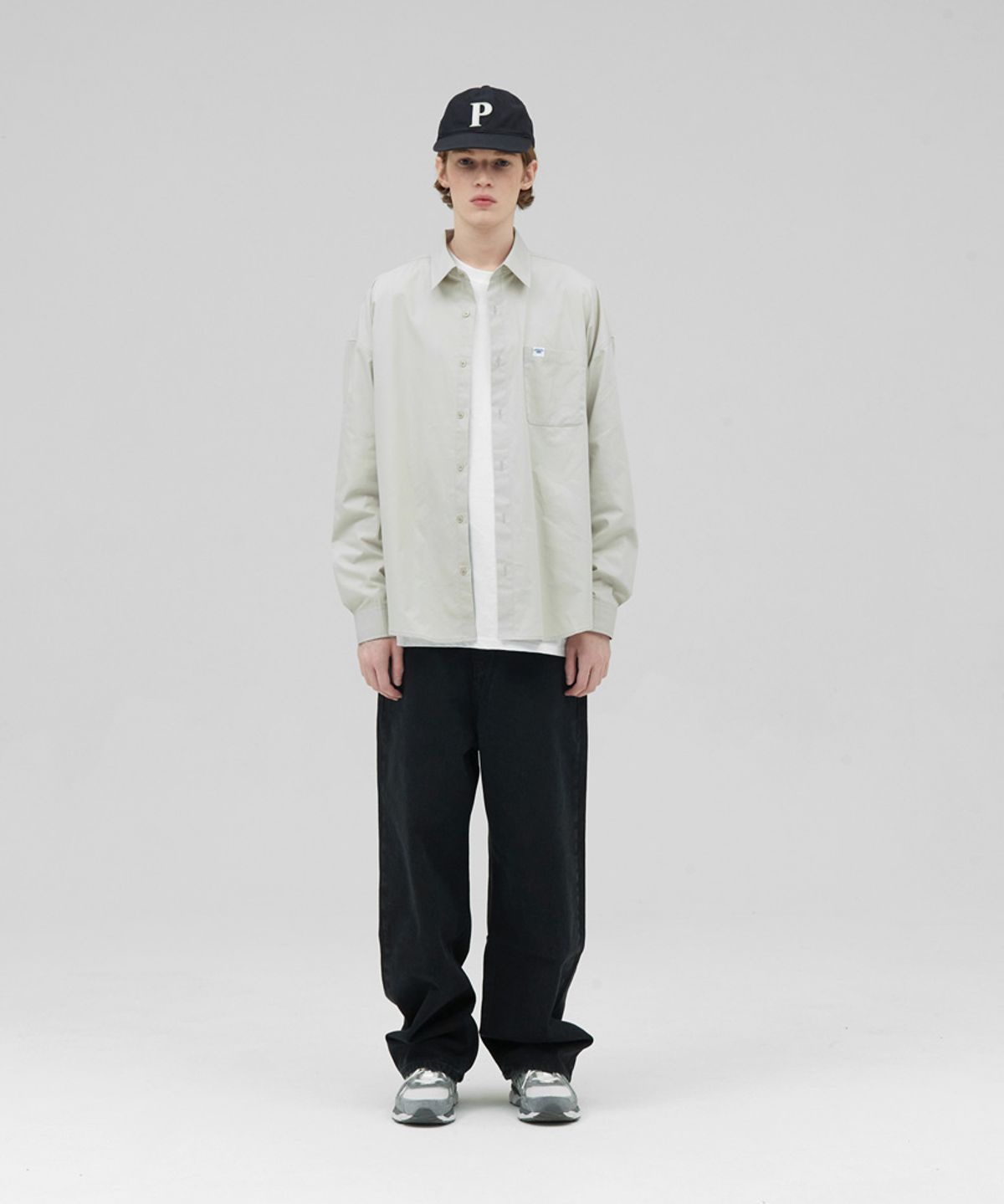 스탠즈(STENDS) [M~4XL] 플로우 코튼 셔츠_베이지