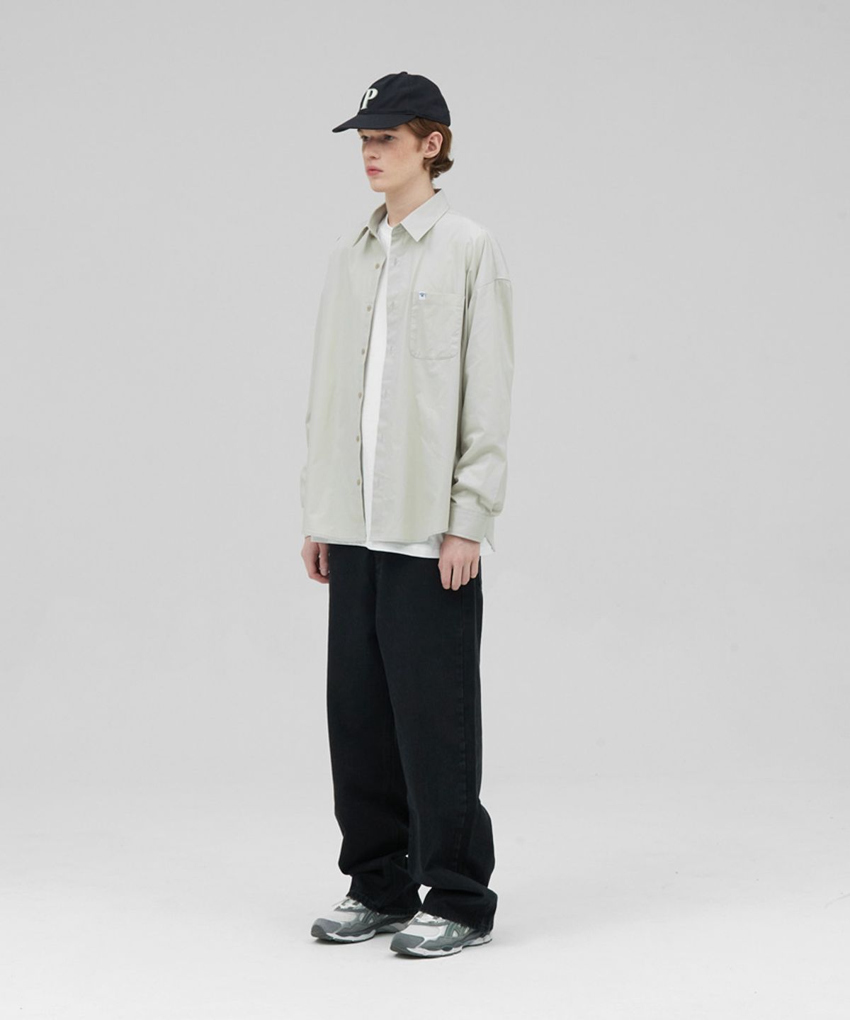 스탠즈(STENDS) [M~4XL] 플로우 코튼 셔츠_베이지
