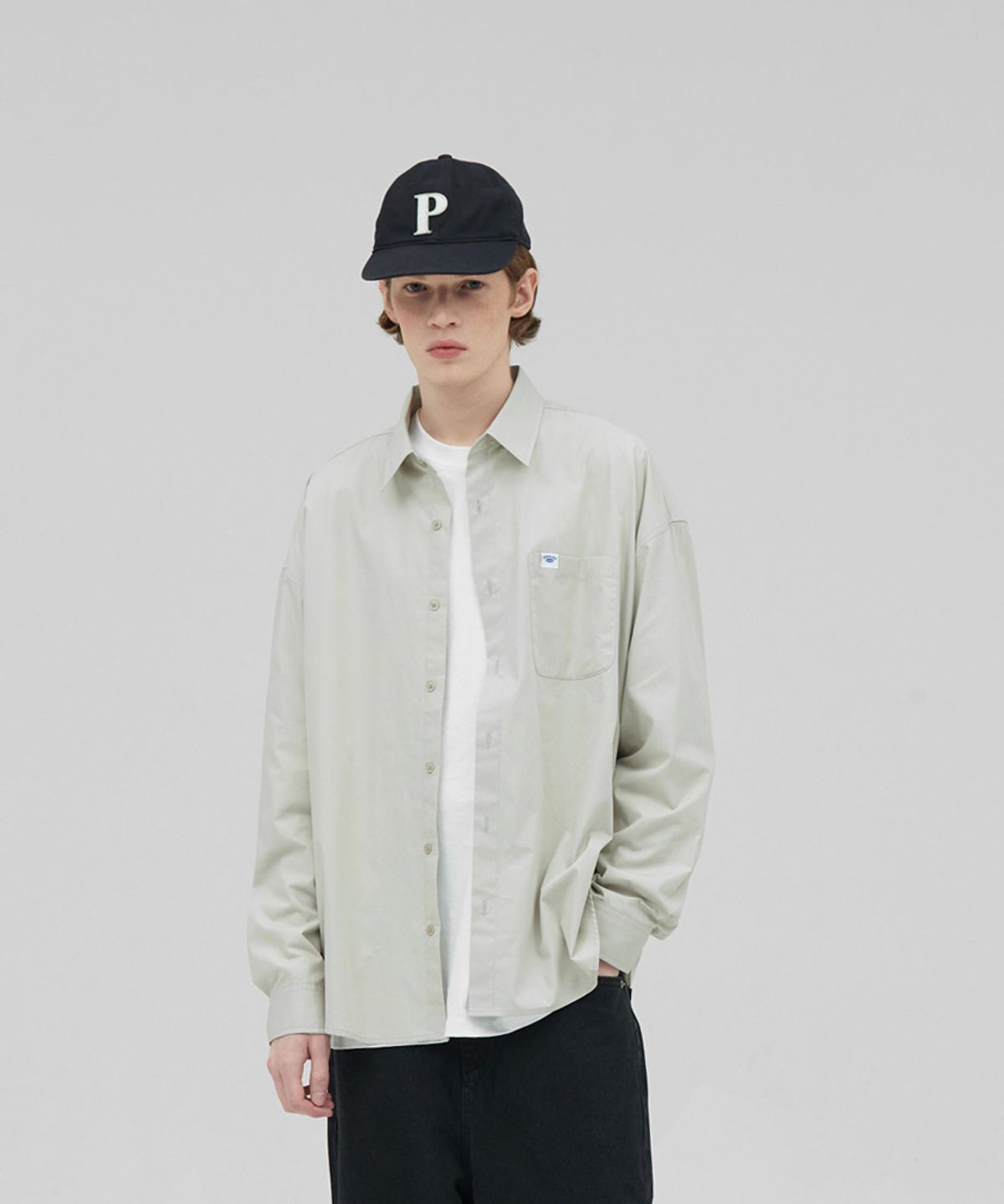 스탠즈(STENDS) [M~4XL] 플로우 코튼 셔츠_베이지