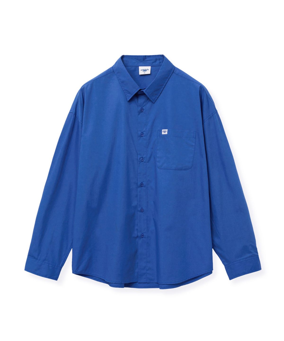스탠즈(STENDS) [M~4XL] 플로우 코튼 셔츠_딥 블루