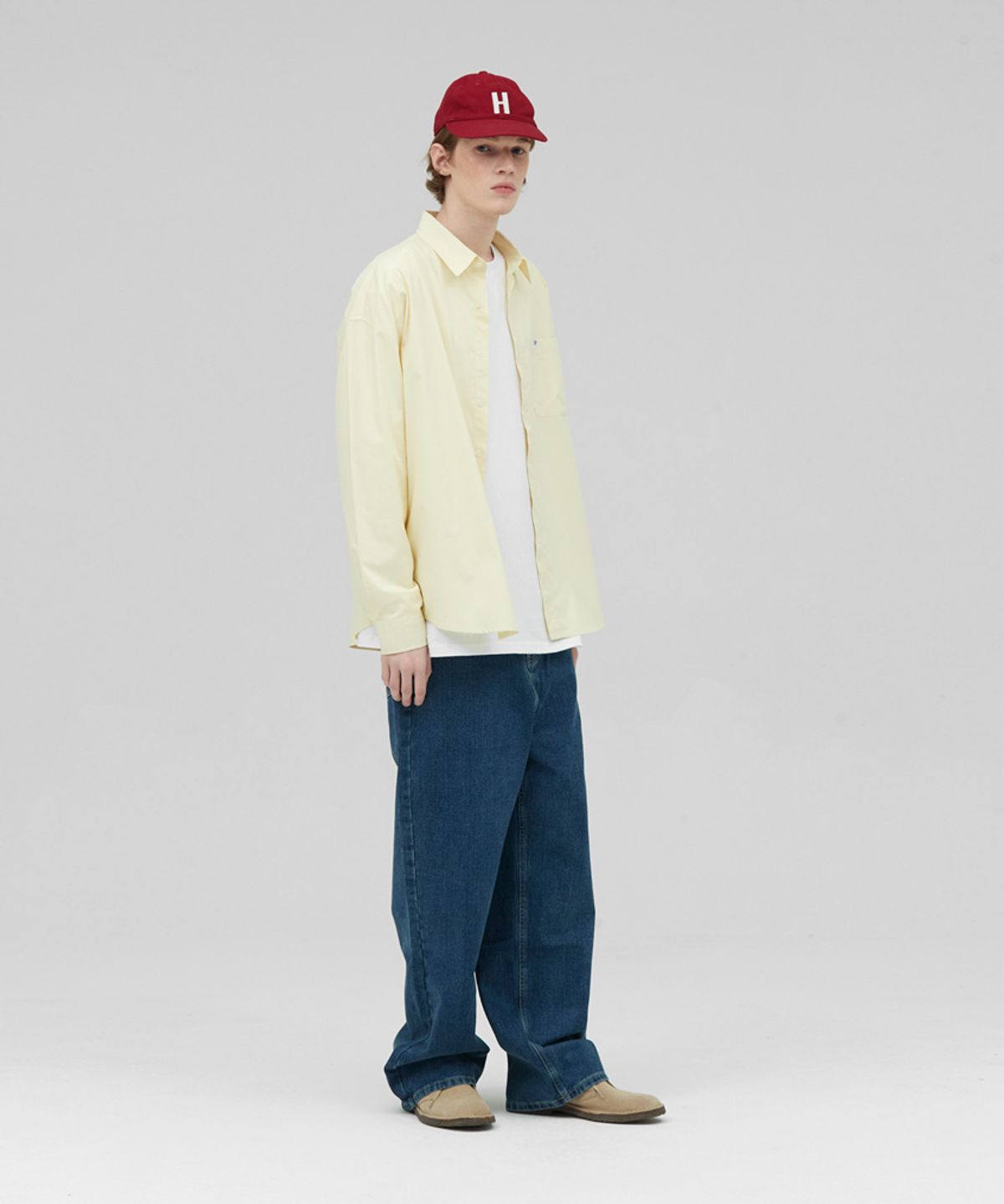스탠즈(STENDS) [M~4XL] 플로우 코튼 셔츠_버터