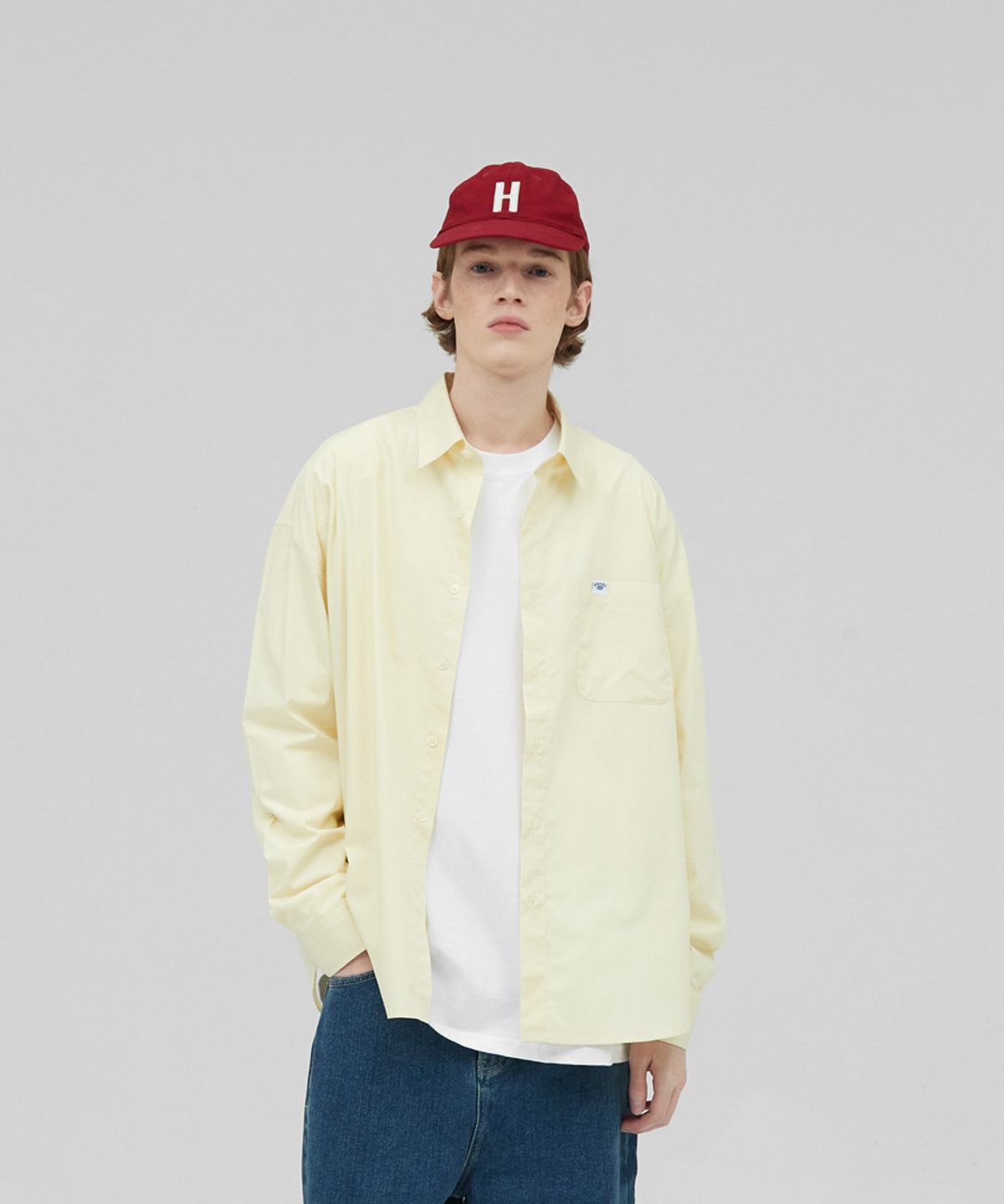 스탠즈(STENDS) [M~4XL] 플로우 코튼 셔츠_버터