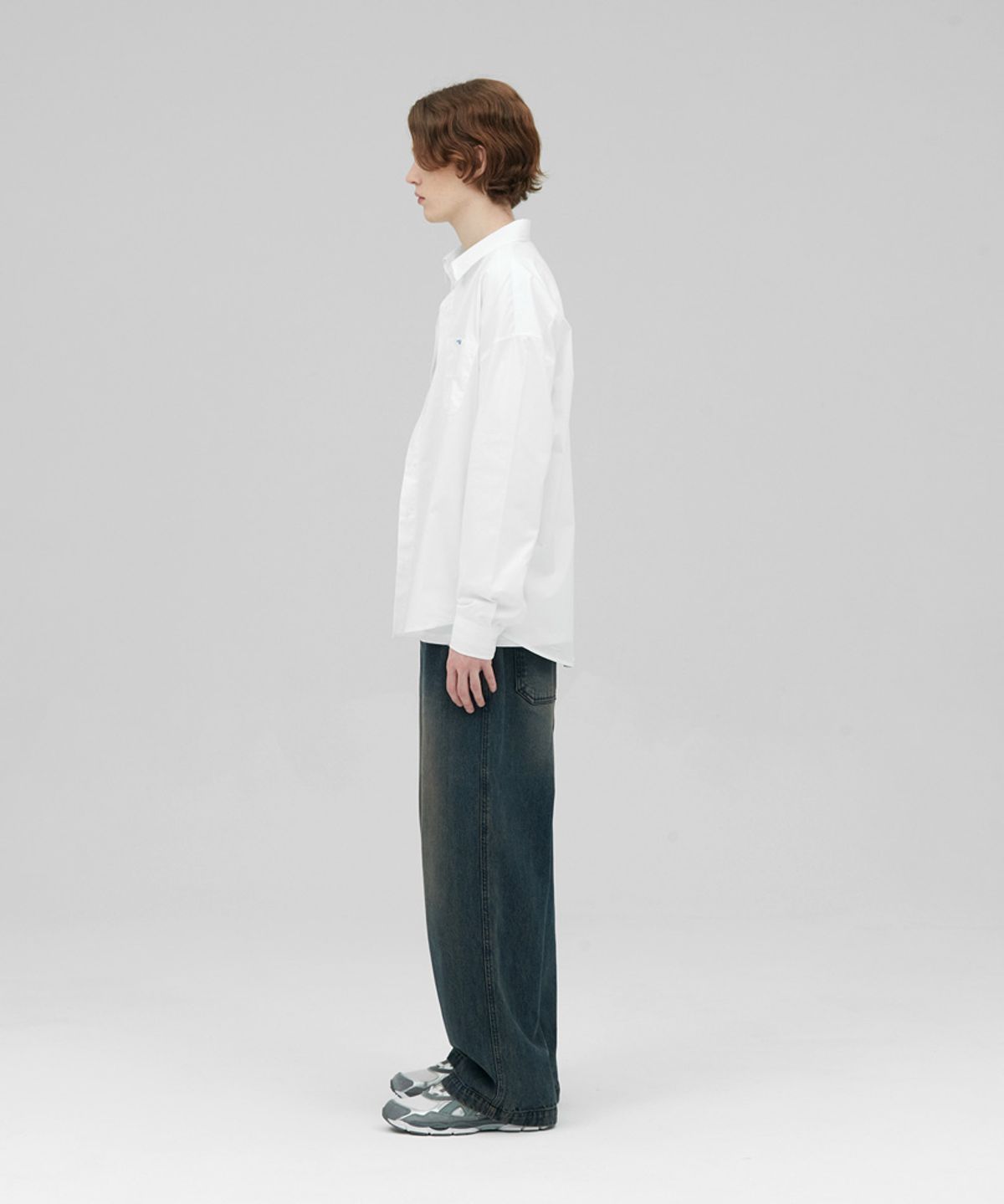 스탠즈(STENDS) [M~4XL] 플로우 코튼 셔츠_화이트