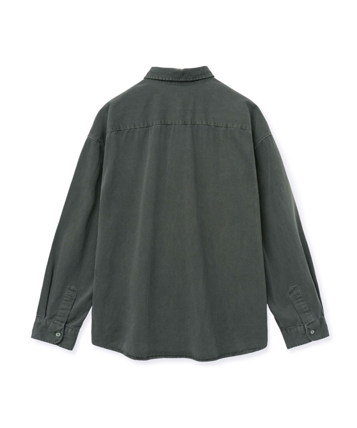 스탠즈(STENDS) [M~4XL] 피그먼트 워싱 셔츠_딥 카키