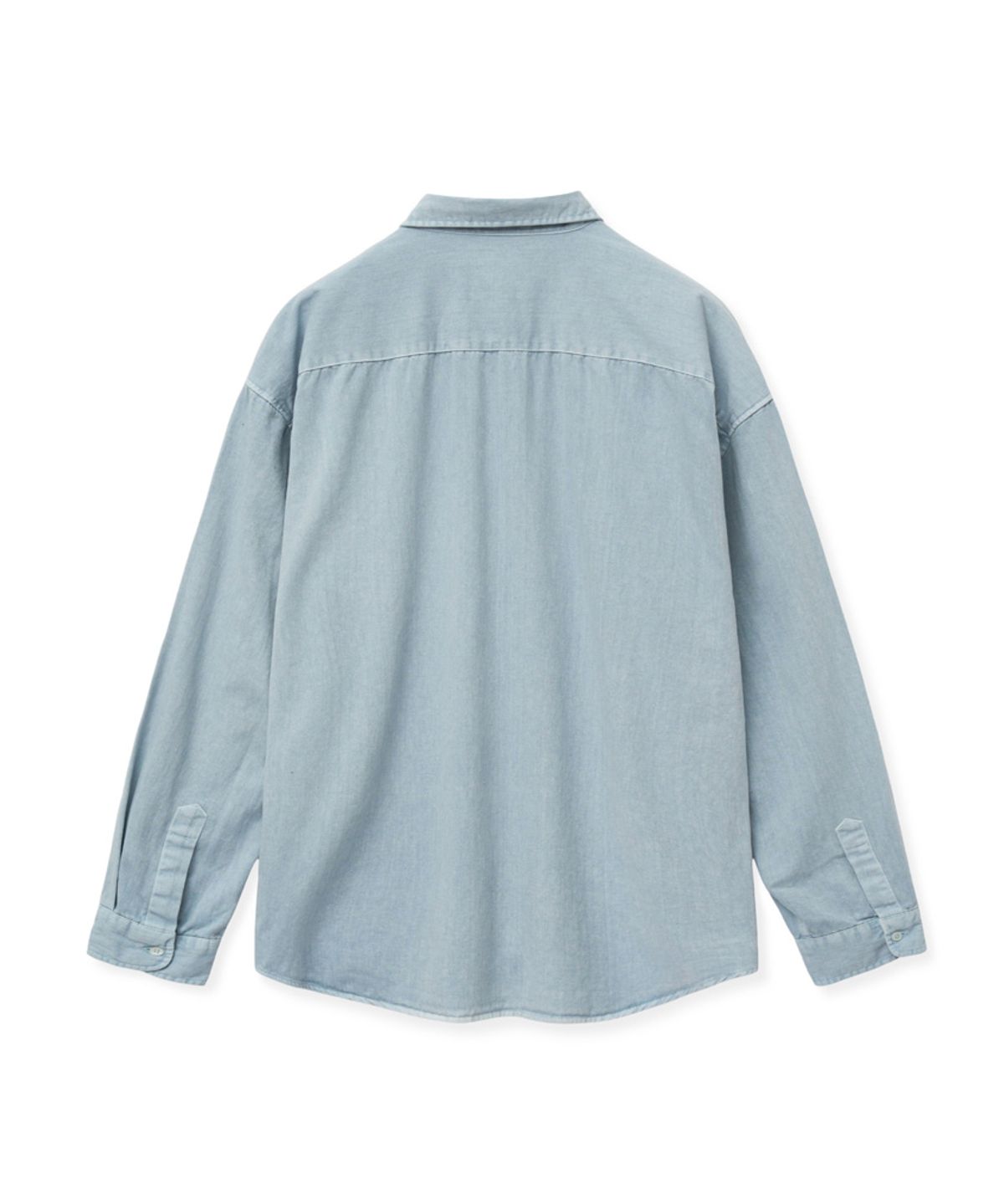 스탠즈(STENDS) [M~4XL] 피그먼트 워싱 셔츠_스카이 블루