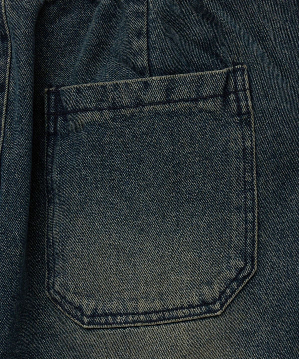 스탠즈(STENDS) [M~4XL] 워싱 데님 밴딩 팬츠_블루