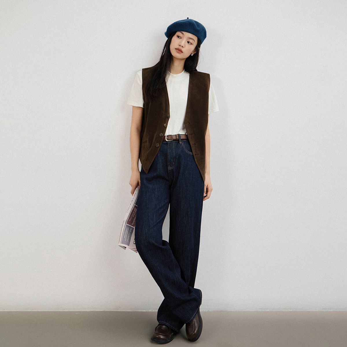 랭썬(LANGSON) LS_Vintage loose velvet vest