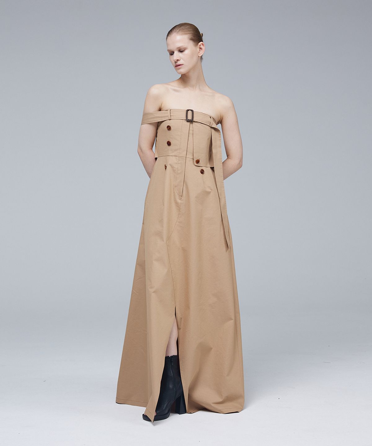 므아므(MMAM) Trench pants detail long top dress