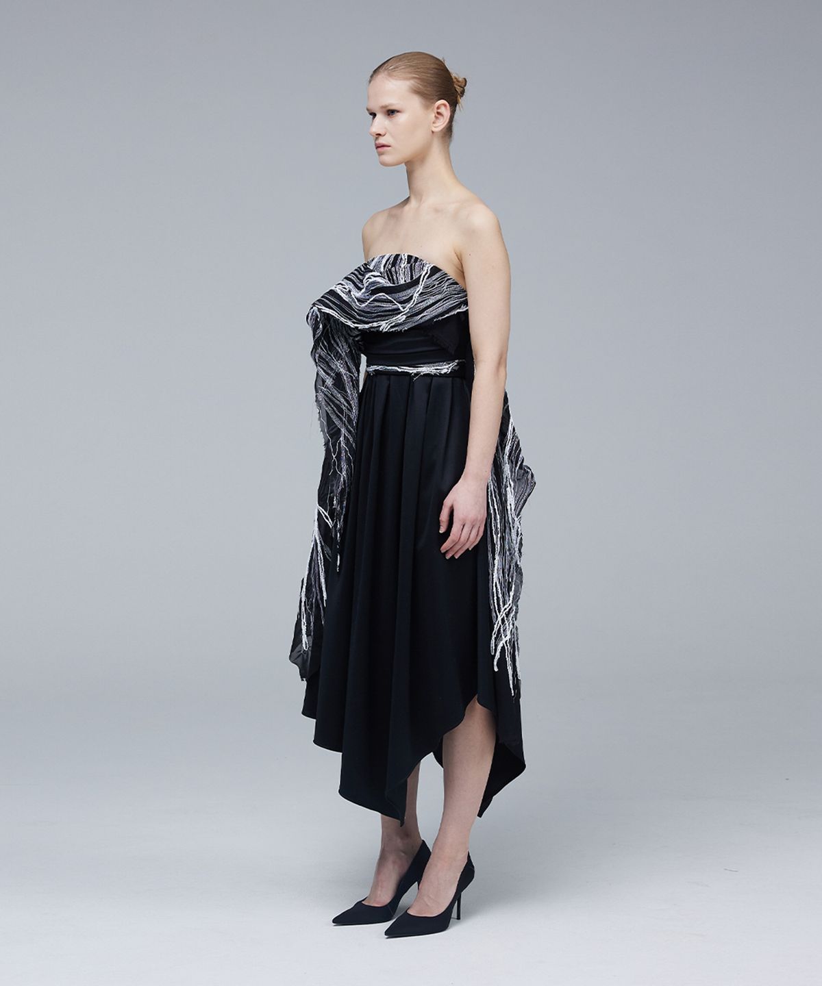 므아므(MMAM) Doodle draping wrinkle top dress