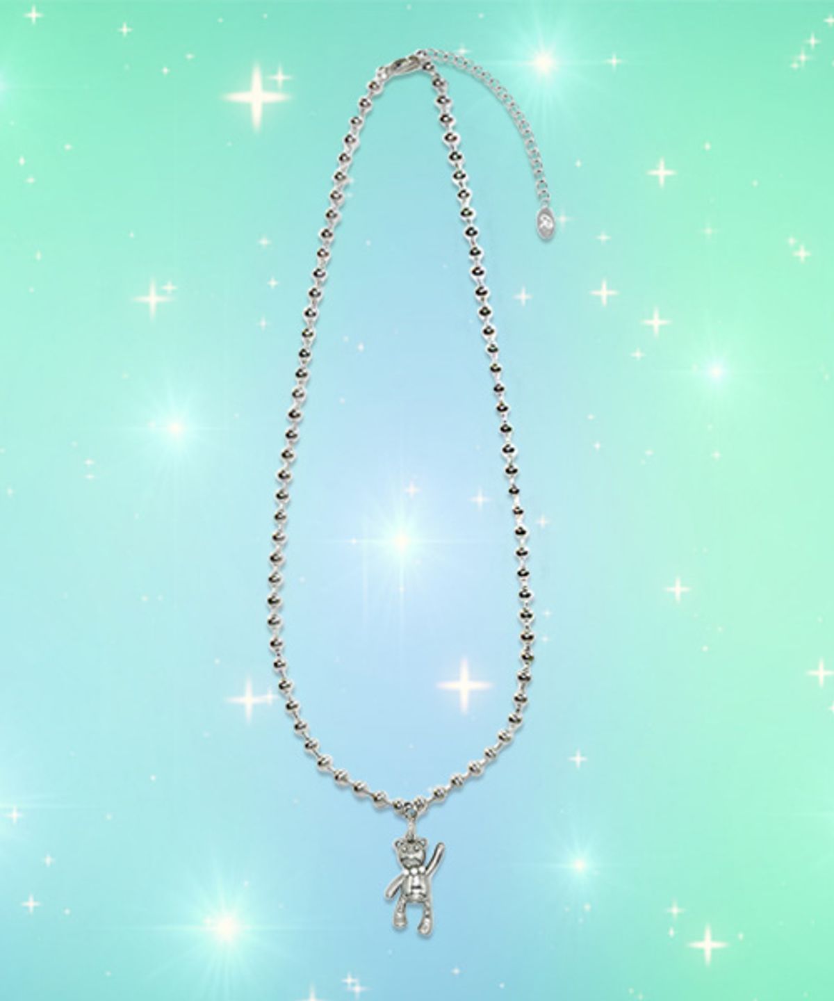 랜덤오프(RANDOMOFF) Metallic mini Bear Necklace