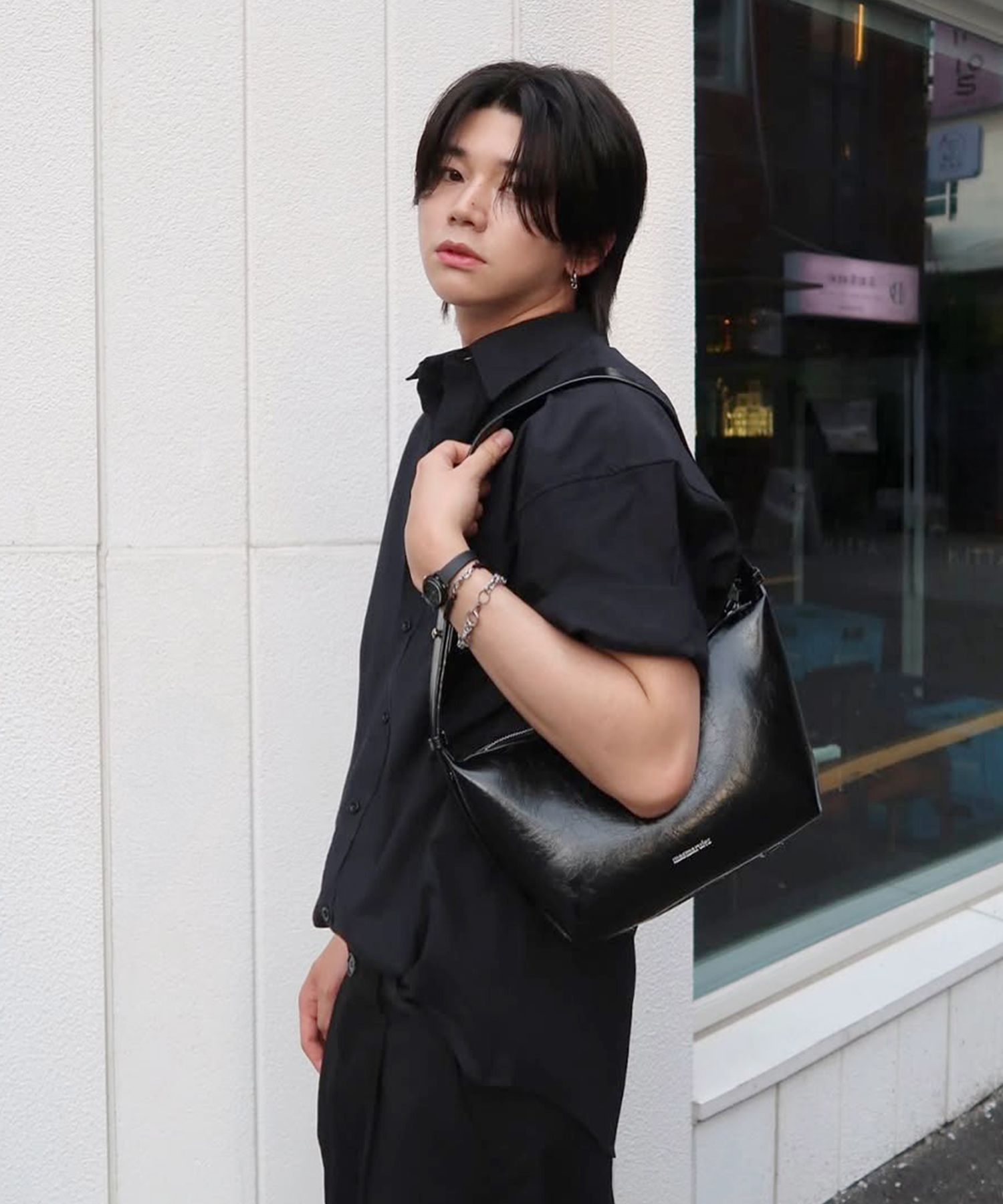 ★masmarulez★ 3way belted mini hobo bag Black Designer fashion, Seoul-fully created | W Concept