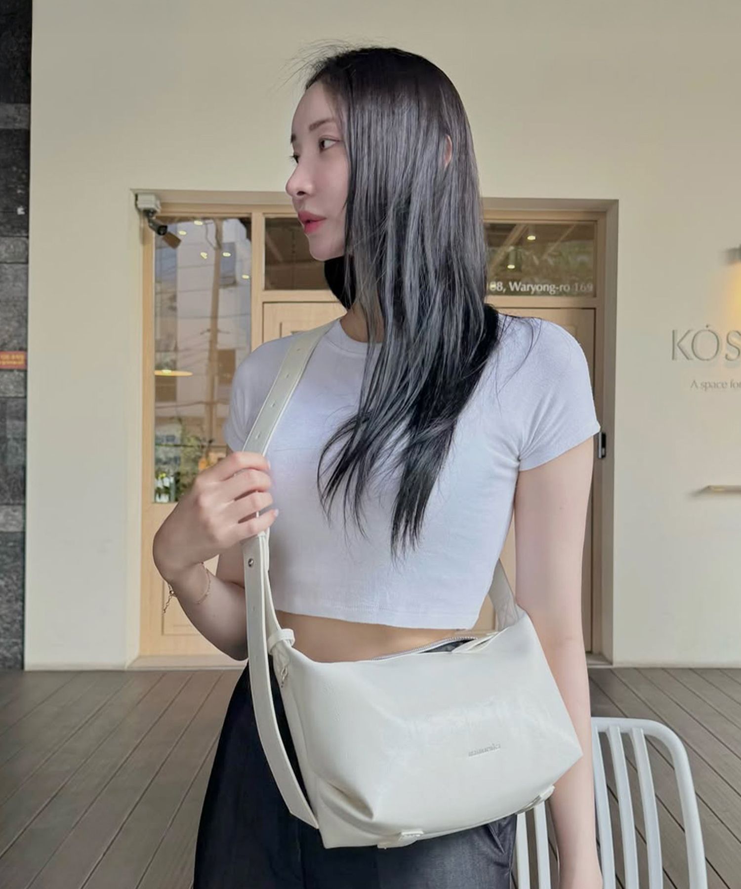 ★masmarulez★ 3way belted mini hobo bag Cream MUSINSA | MASMARULEZ 3way belted mini hobo bag Cream