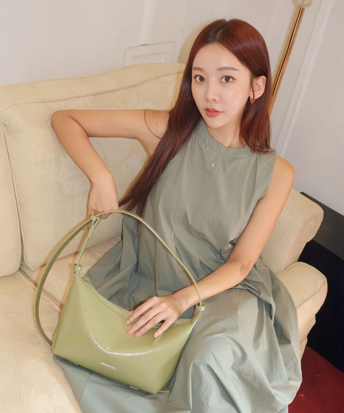 마스마룰즈(MASMARULEZ) 3way belted mini hobo bag _Olive
