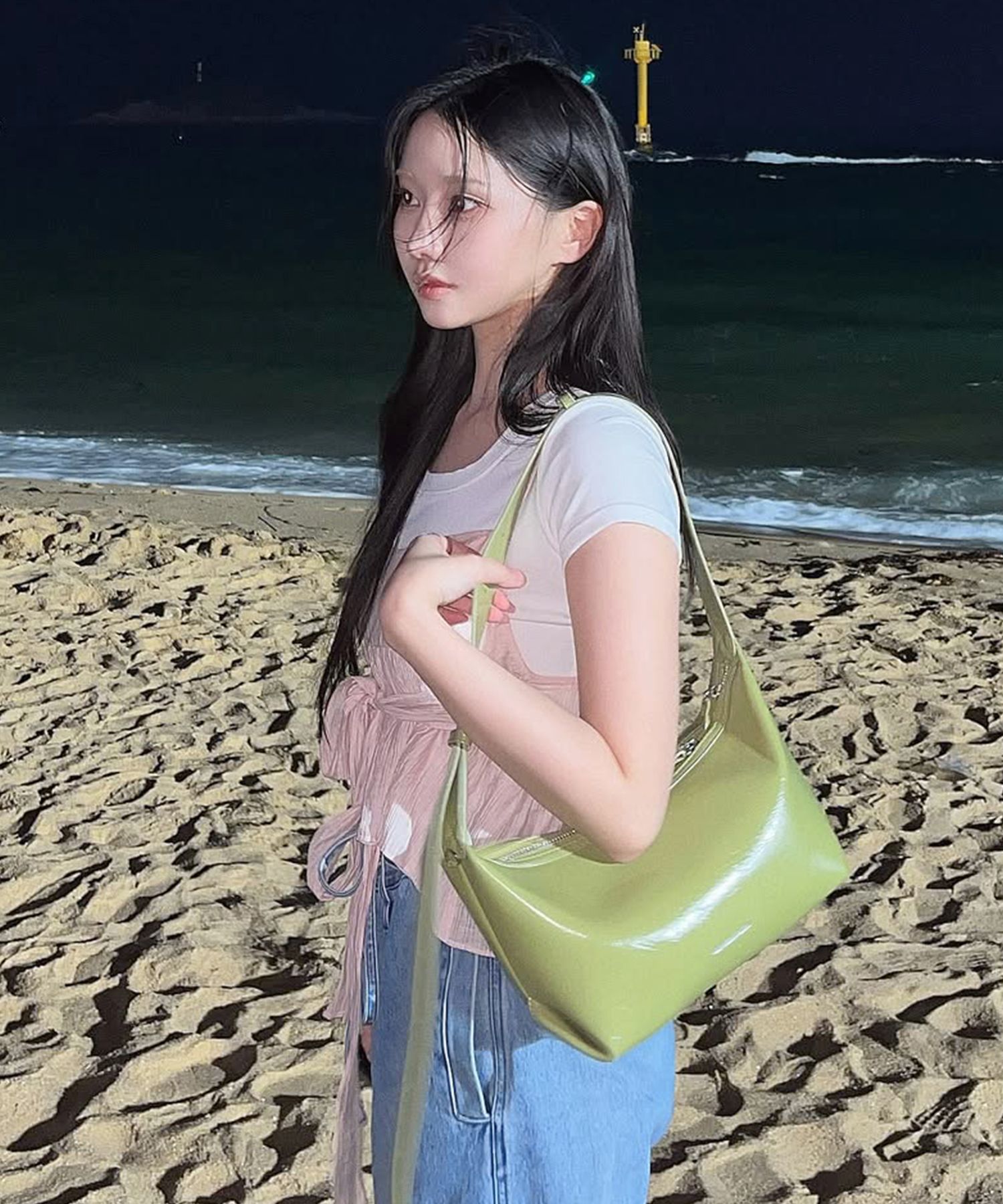 MUSINSA | MASMARULEZ 3way belted mini hobo bag _ Olive